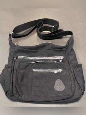 MINTEGRA Black Crossbody Purse Travel Waterproof Adjustable Shoulder Bag Pockets